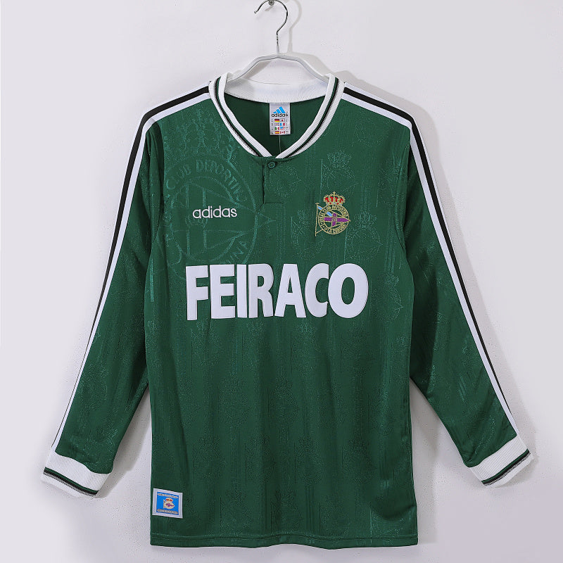 Deportivo La Coruña 1999/00 Visitante Manga Larga Verde