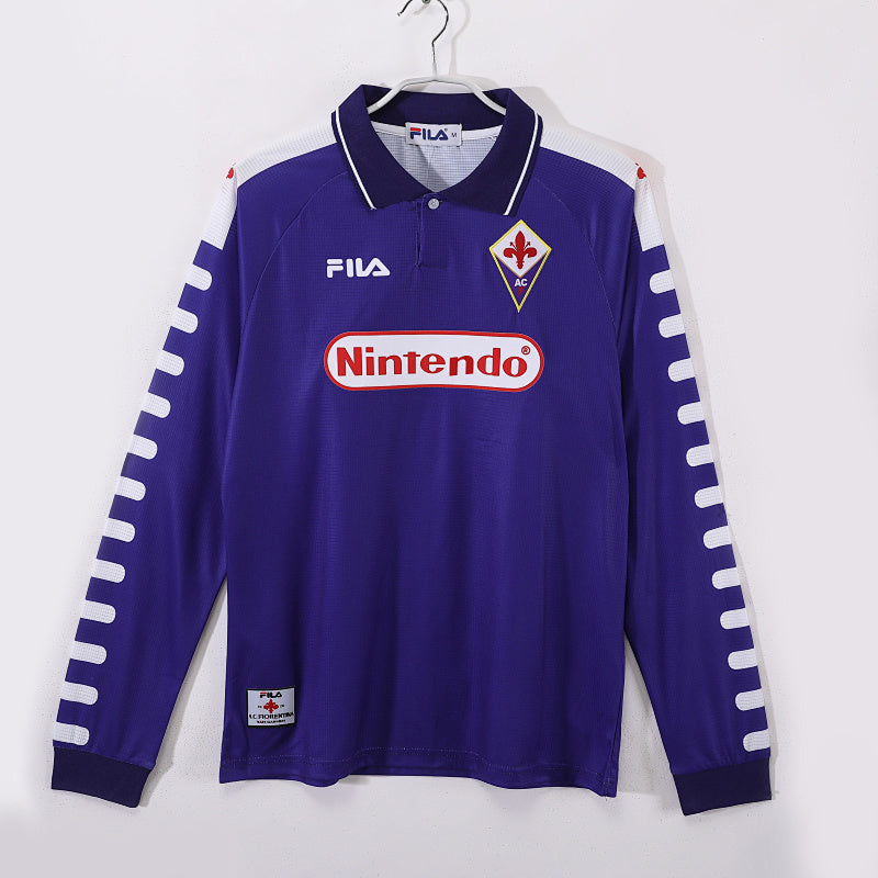 Fiorentina 1998/99 Local Manga Larga Retro