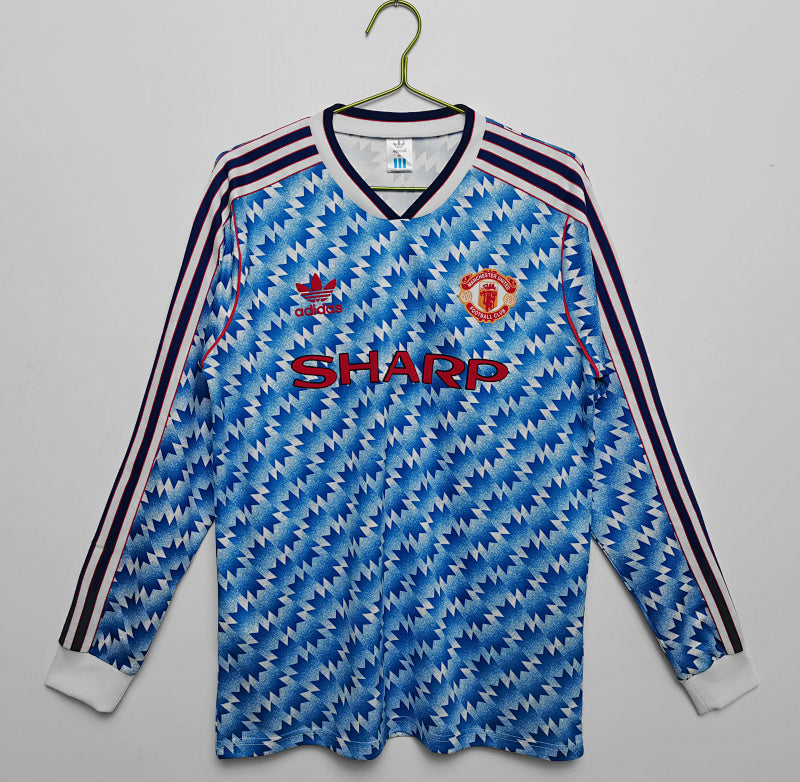 Manchester United 1990/92 Visitante Manga Larga