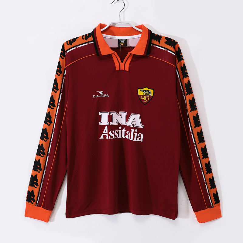 AS Roma 1998/99 Manga Larga Retro