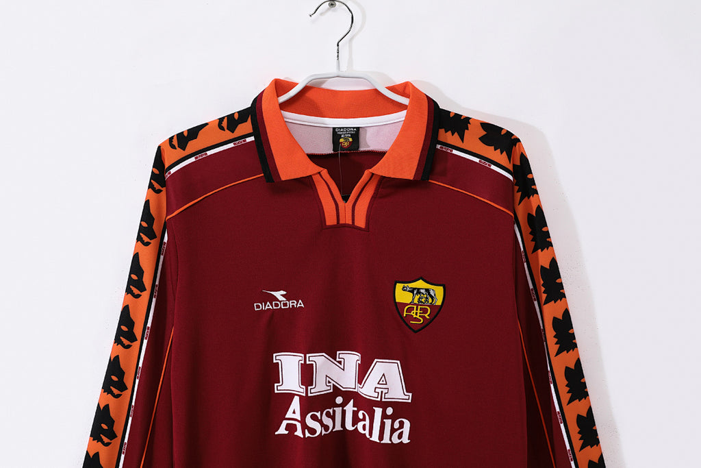 AS Roma 1998/99 Manga Larga Retro