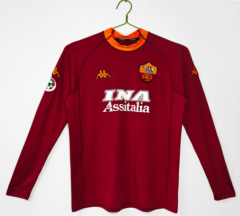 AS Roma 2001/02 Manga Larga Retro