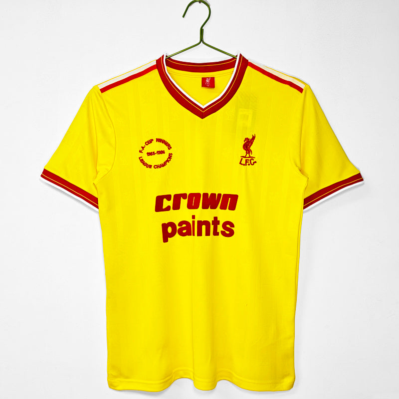 Liverpool 1985/86 Segunda Visitante Amarillo