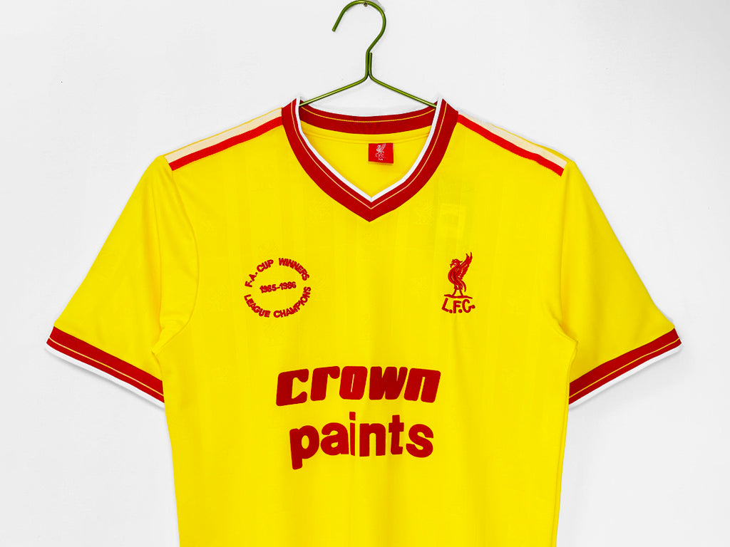 Liverpool 1985/86 Segunda Visitante Amarillo