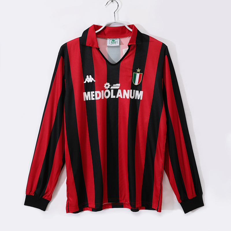 AC Milan 1988/89 Local Manga Larga