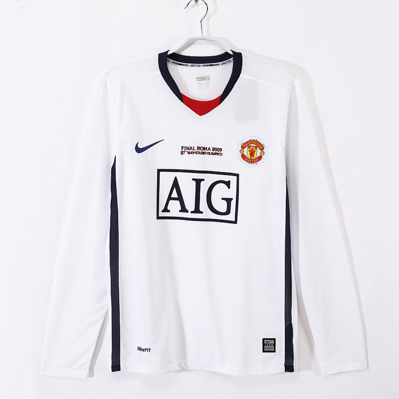Manchester United 2008/09 Visitante Manga Larga Champions League