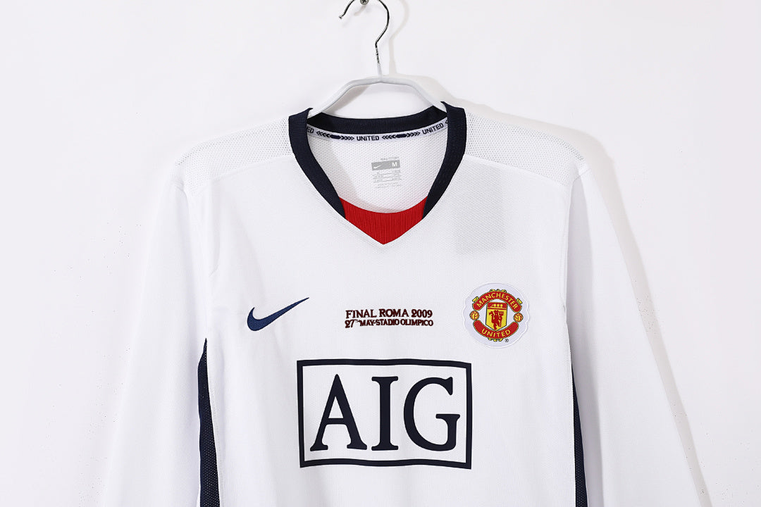 Manchester United 2008/09 Visitante Manga Larga Champions League