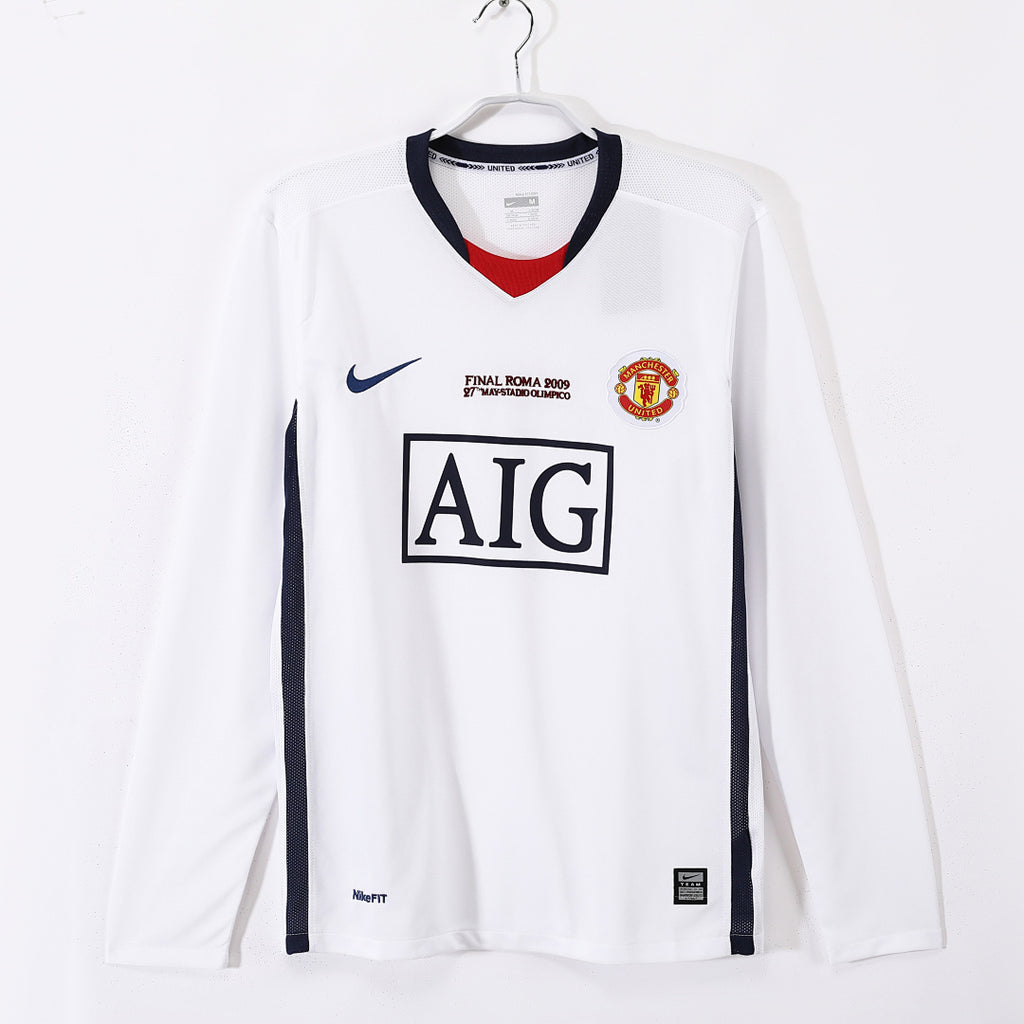 Manchester United 2008/09 Visitante Manga Larga Champions League