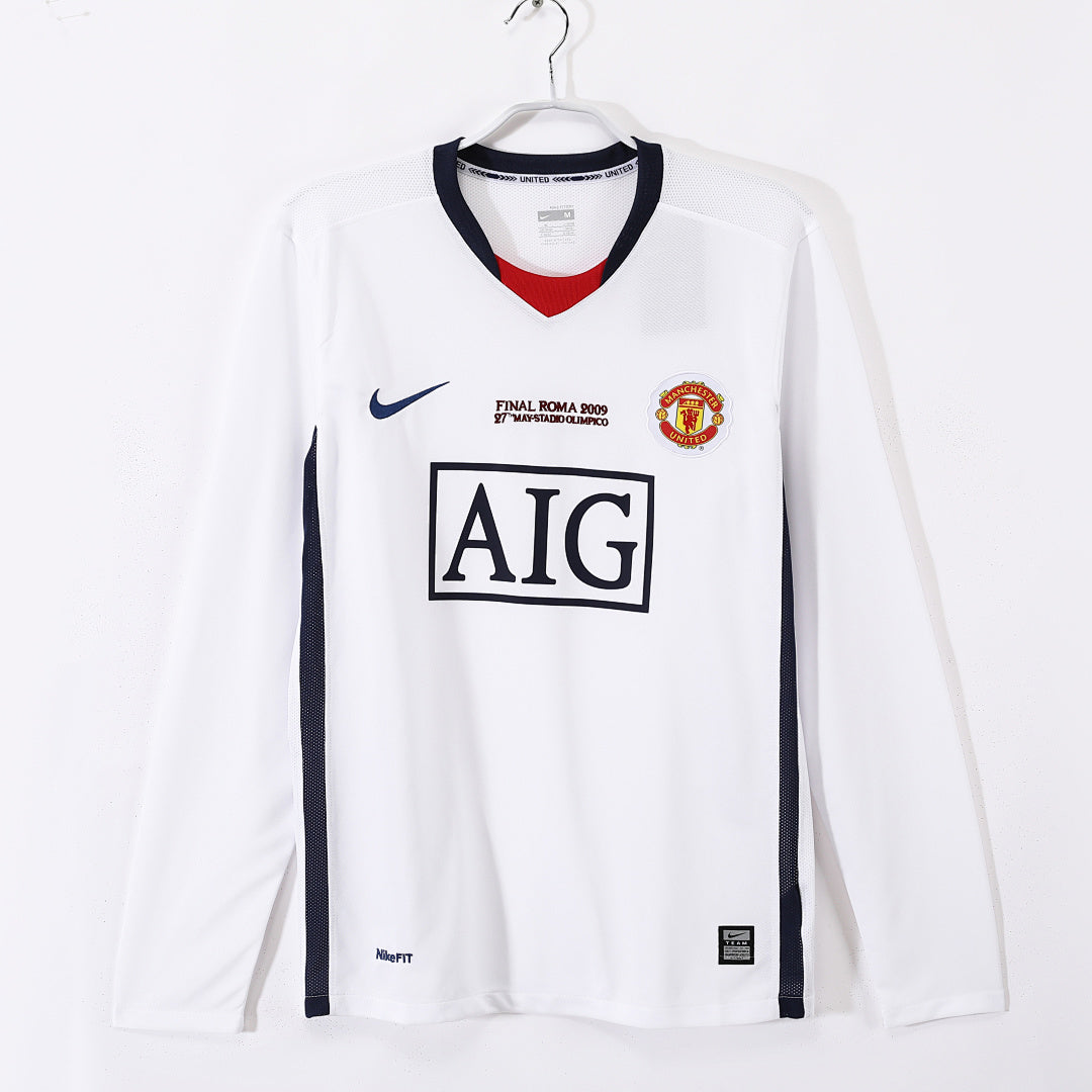 Manchester United 2008/09 Visitante Manga Larga Champions League