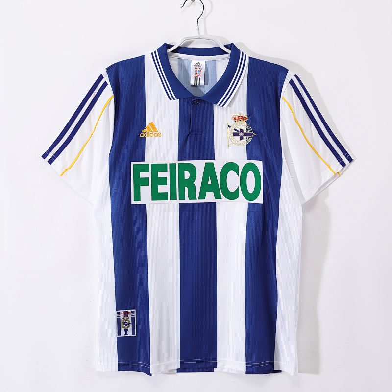 Deportivo La Coruña 1999/00 Local Azul y Blanco