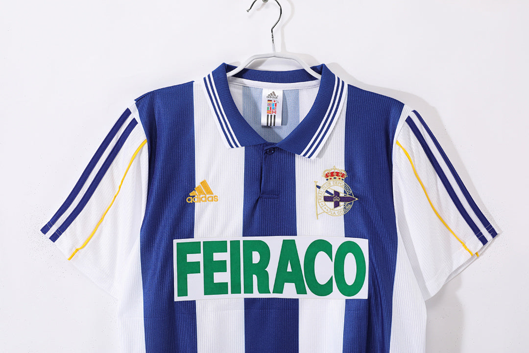 Deportivo La Coruña 1999/00 Local Azul y Blanco