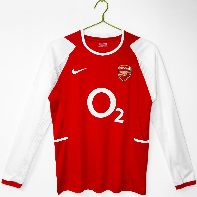 Arsenal 2002/04 Local Manga Larga Retro