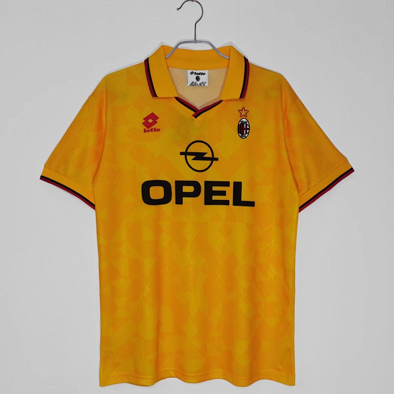 AC Milan 1995/96 Segunda Visitante Amarillo