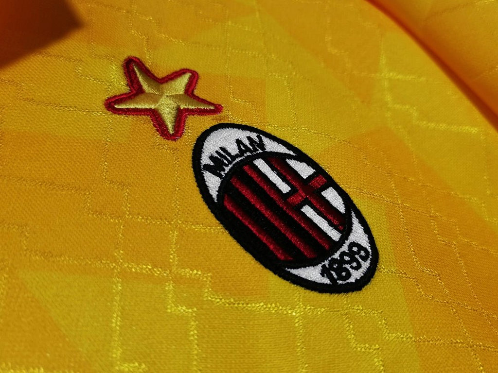 AC Milan 1995/96 Segunda Visitante Amarillo