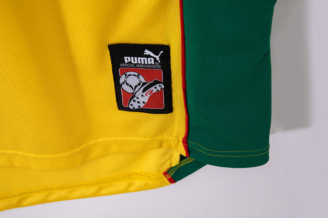 Camerún 1998/99 Visitante Amarillo Retro