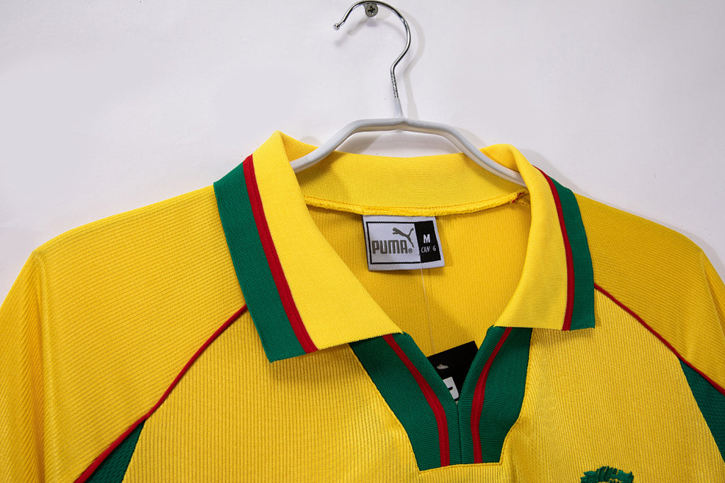Camerún 1998/99 Visitante Amarillo Retro