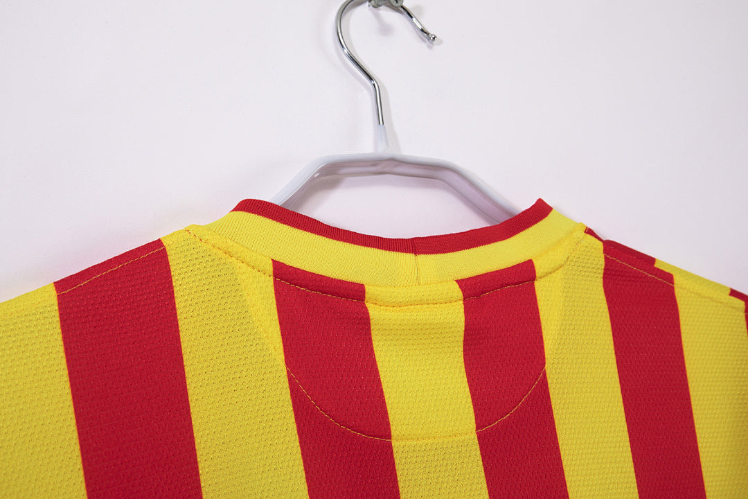 Barcelona 2013/14 Visitante Amarillo Retro