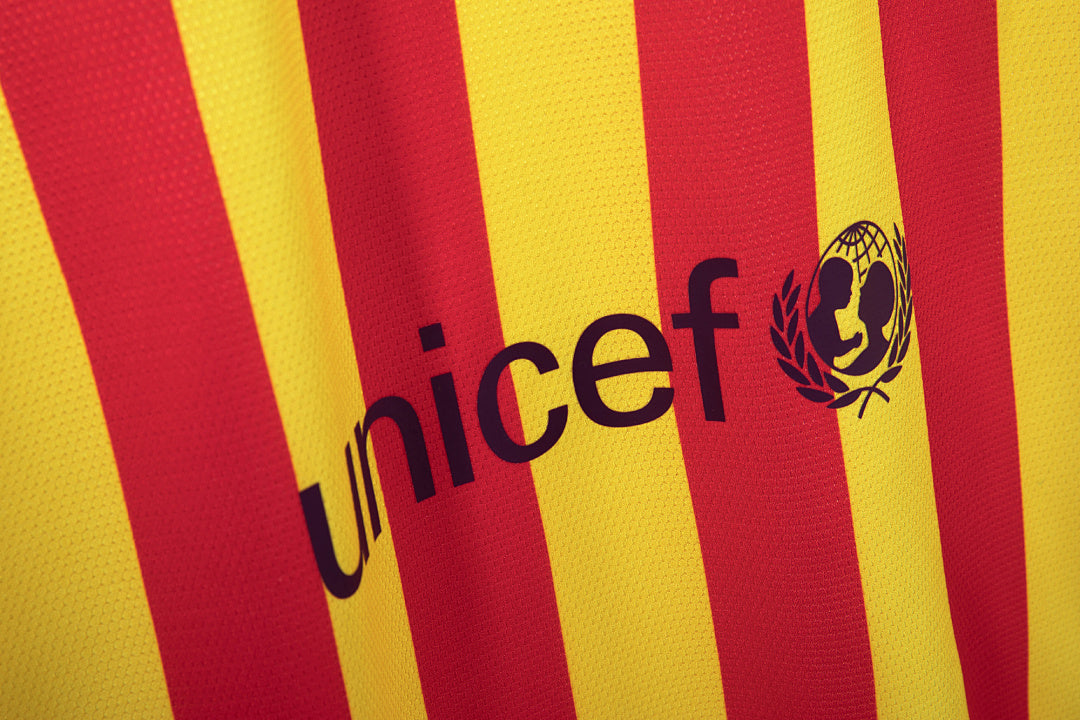 Barcelona 2013/14 Visitante Amarillo Retro