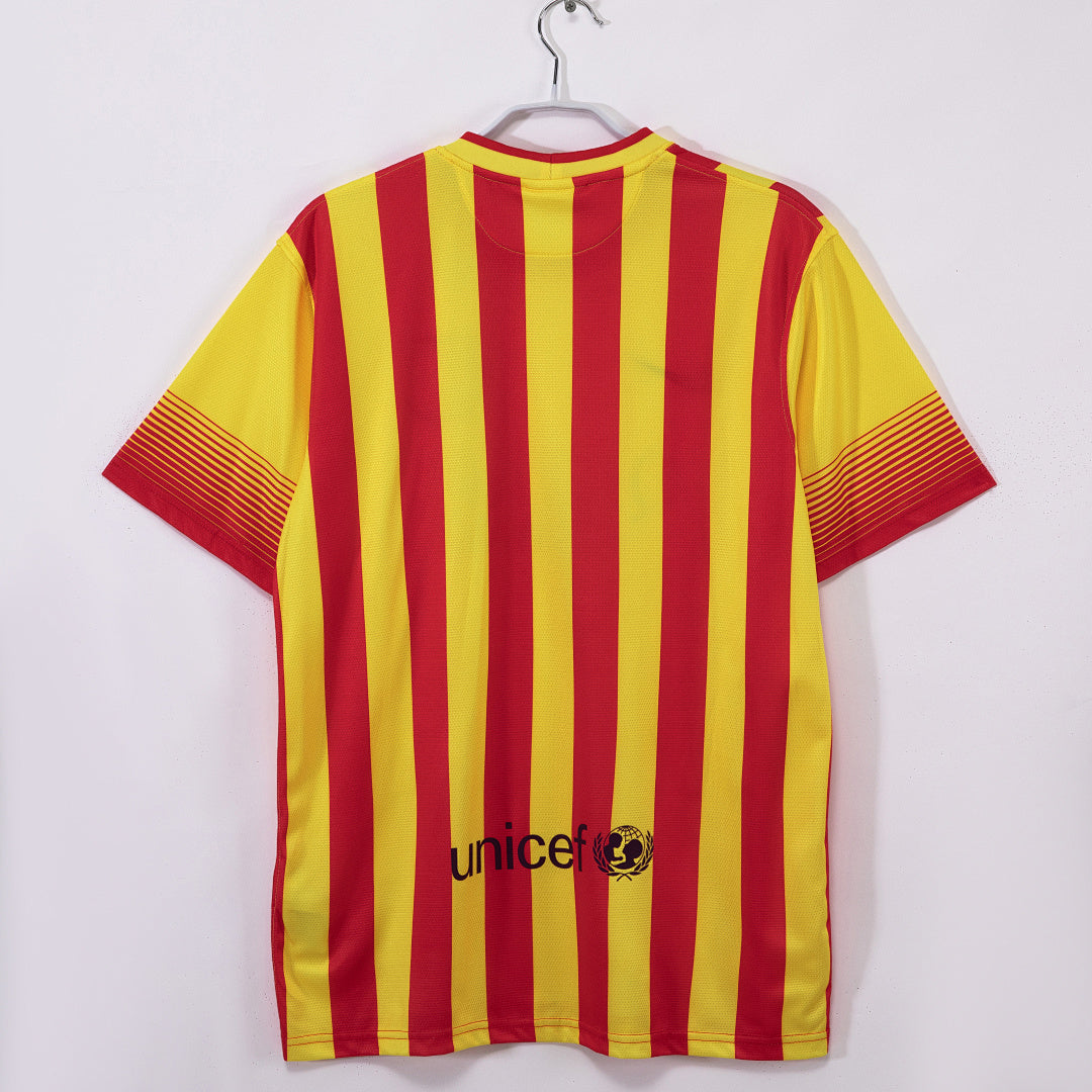 Barcelona 2013/14 Visitante Amarillo Retro