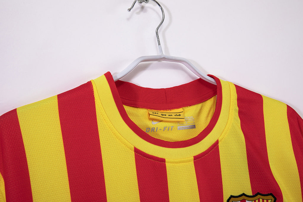 Barcelona 2013/14 Visitante Amarillo Retro