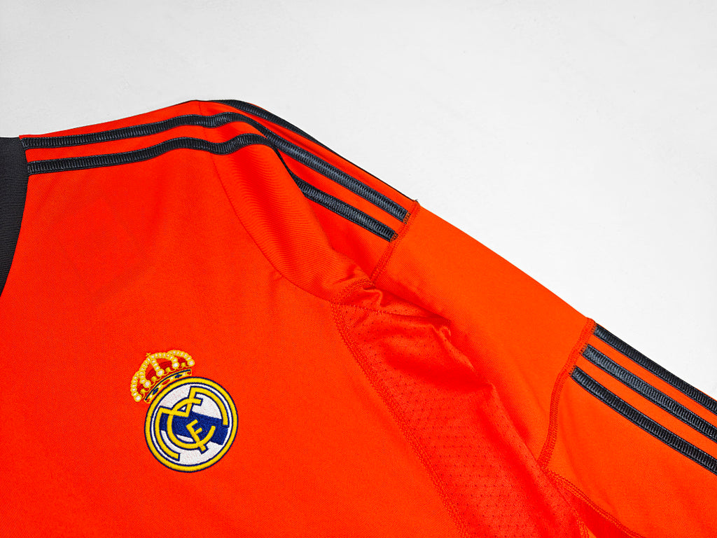 Real Madrid 2013/14 Segunda Visitante Manga Larga Naranja