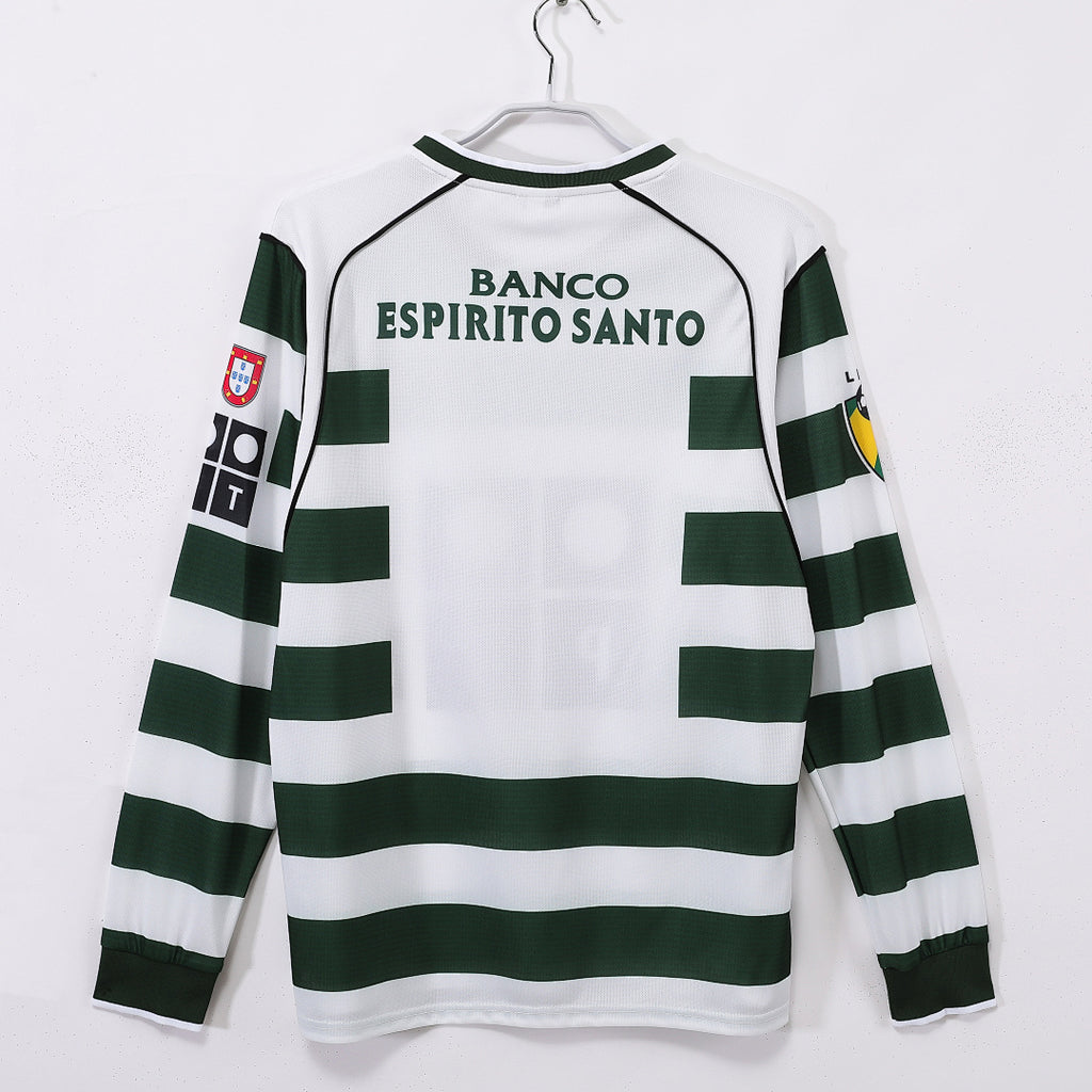 Sporting de Lisboa 2001/03 Local Manga Larga Retro