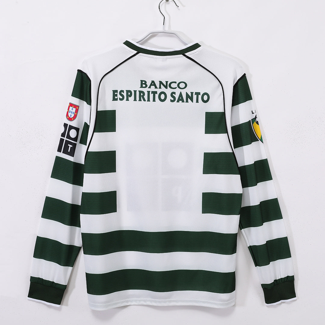Sporting de Lisboa 2001/03 Local Manga Larga Retro
