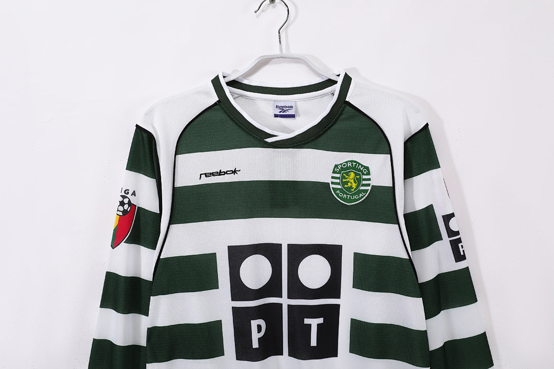 Sporting de Lisboa 2001/03 Local Manga Larga Retro
