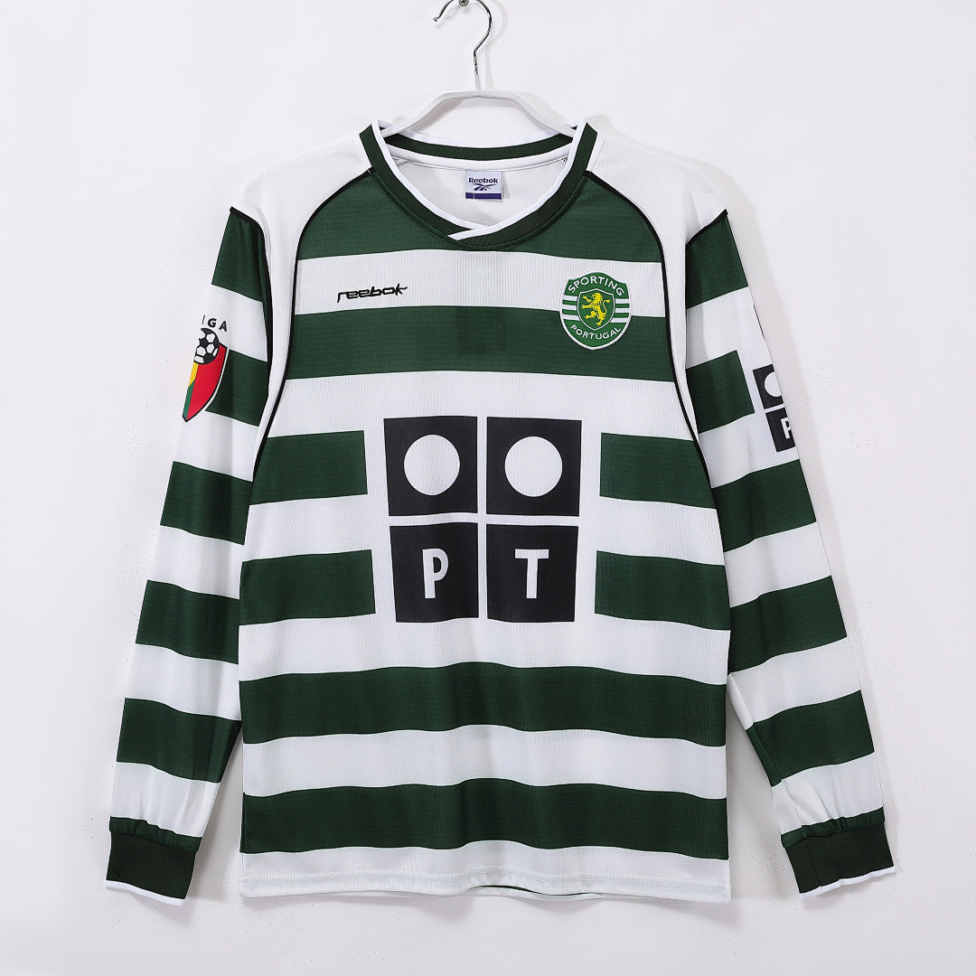 Sporting de Lisboa 2001/03 Local Manga Larga Retro