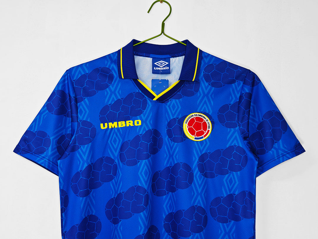 Colombia 1994 Visitante Azul Retro