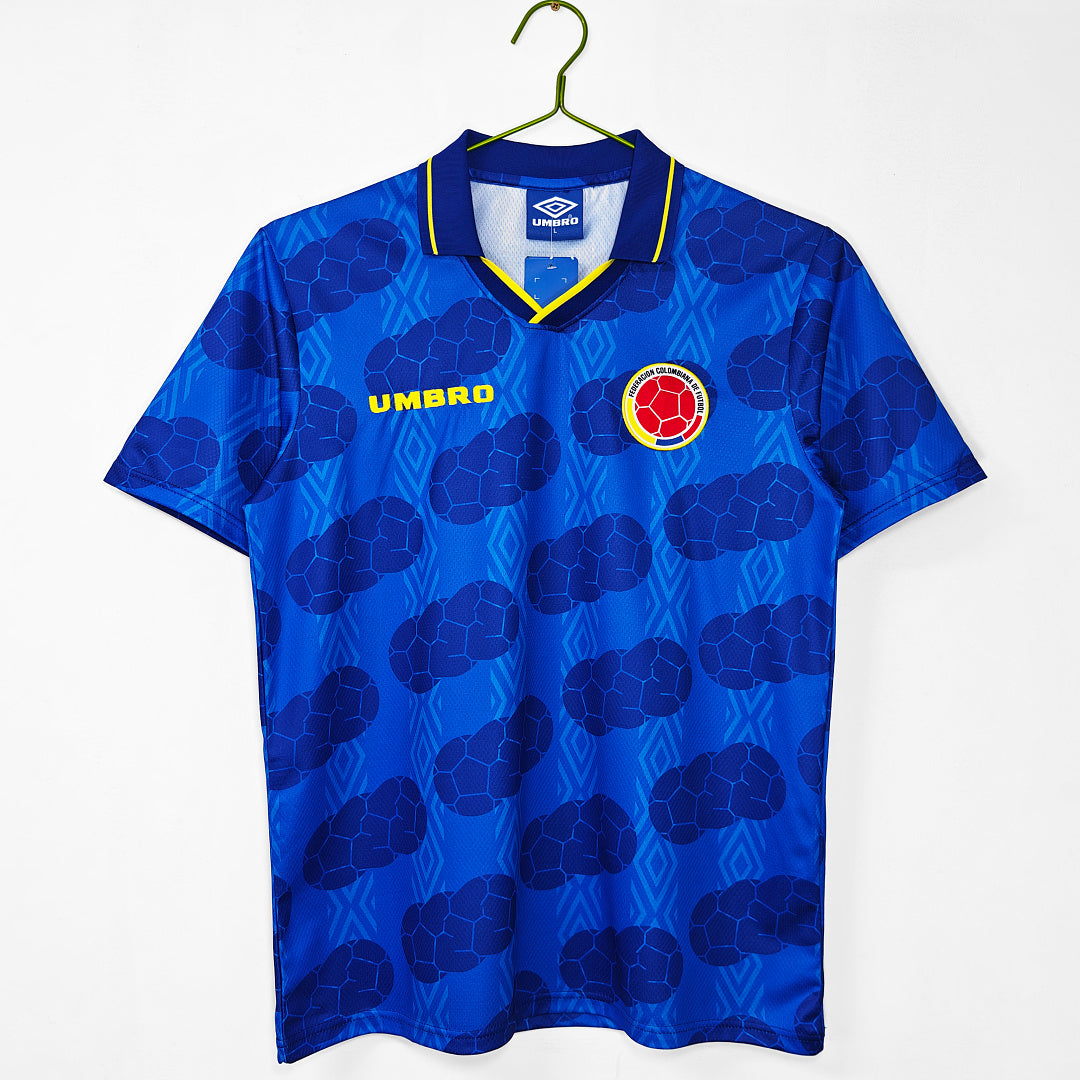 Colombia 1994 Visitante Azul Retro