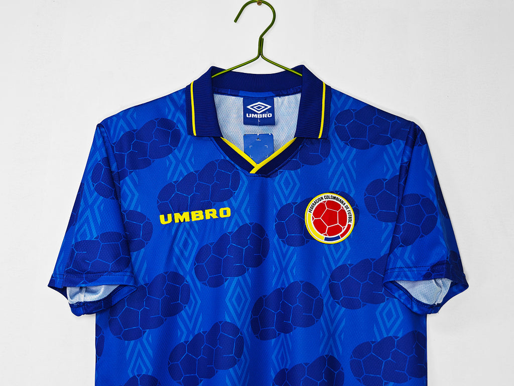 Colombia 1994 Visitante Azul Retro
