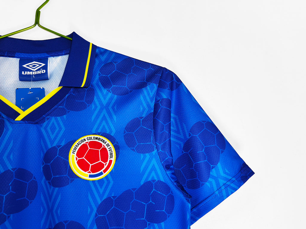 Colombia 1994 Visitante Azul Retro
