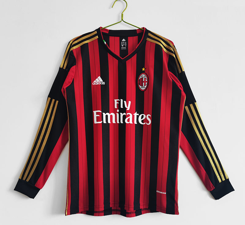 AC Milan 2013/14 Manga Larga Retro
