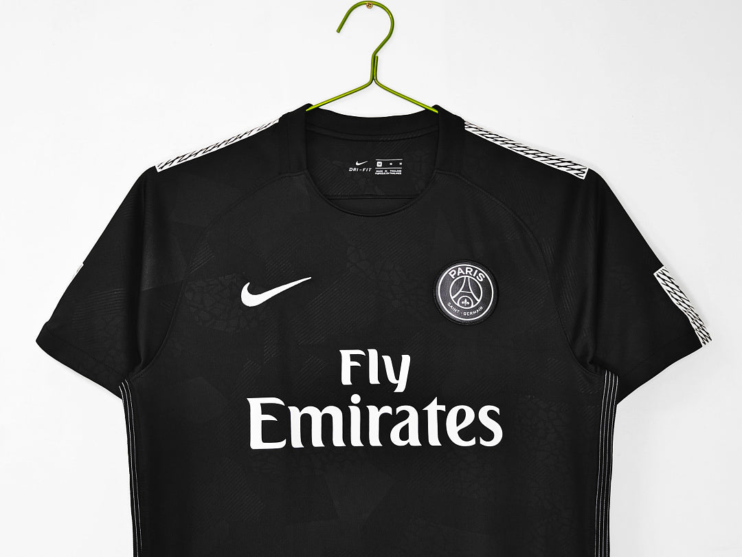 PSG 2017/18 Segunda Visitante Negro Retro