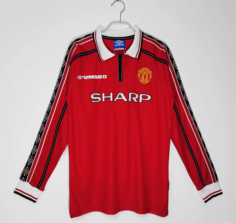 Manchester United 1998/99 Local Manga Larga