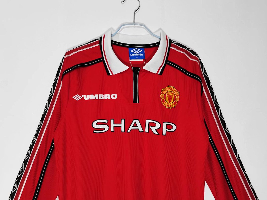 Manchester United 1998/99 Local Manga Larga
