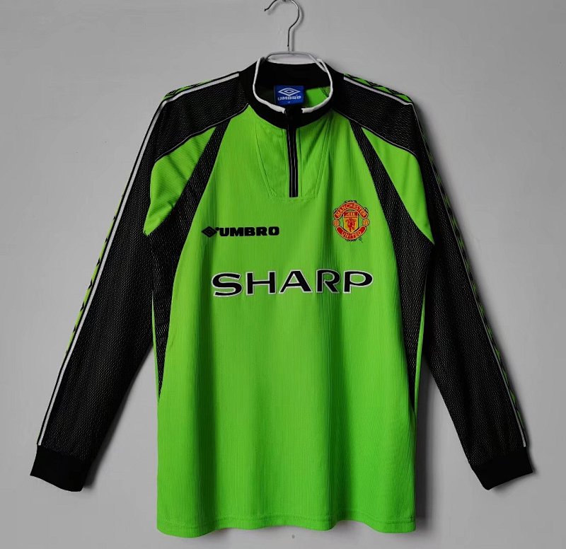 Manchester United 1998/99 Portero Manga Larga Verde