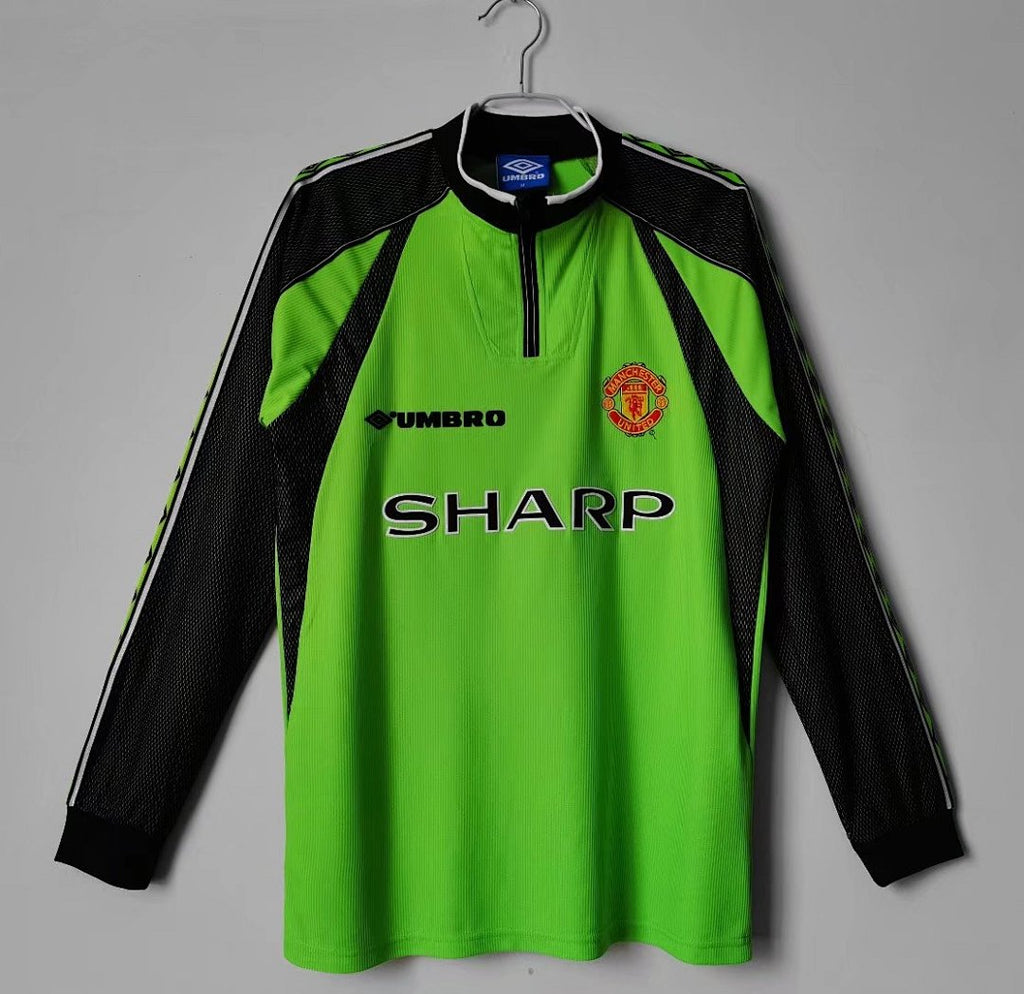 Manchester United 1998/99 Portero Manga Larga Verde