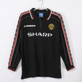 Manchester United 1998/99 Manga Larga Negro
