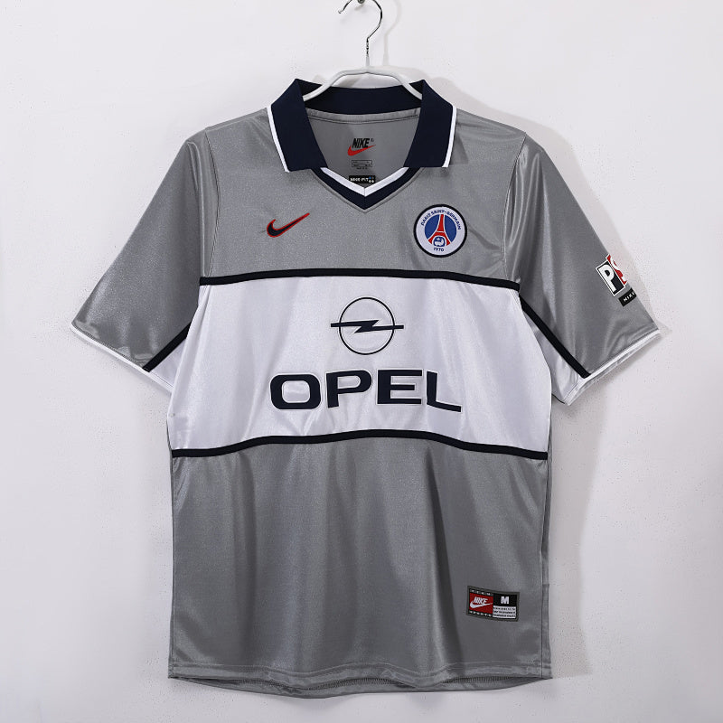 PSG 2000/01 Visitante Gris Cuello Polo