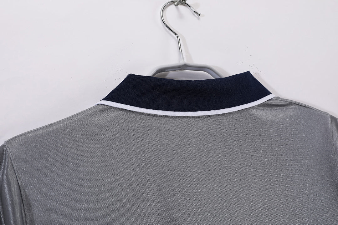 PSG 2000/01 Visitante Gris Cuello Polo