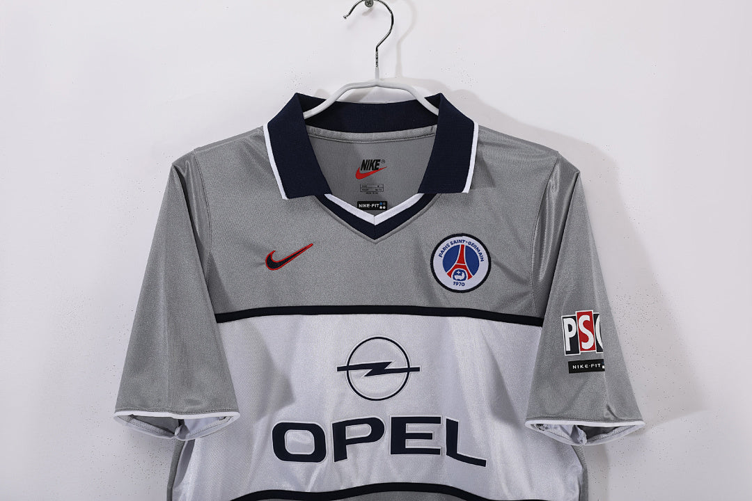 PSG 2000/01 Visitante Gris Cuello Polo