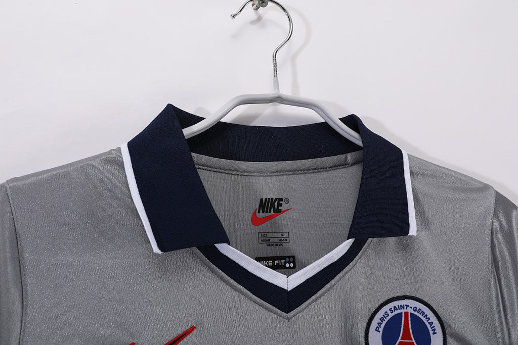 PSG 2000/01 Visitante Gris Cuello Polo