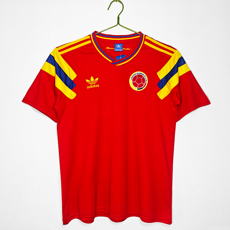 Colombia 1990 Visitante Rojo Retro