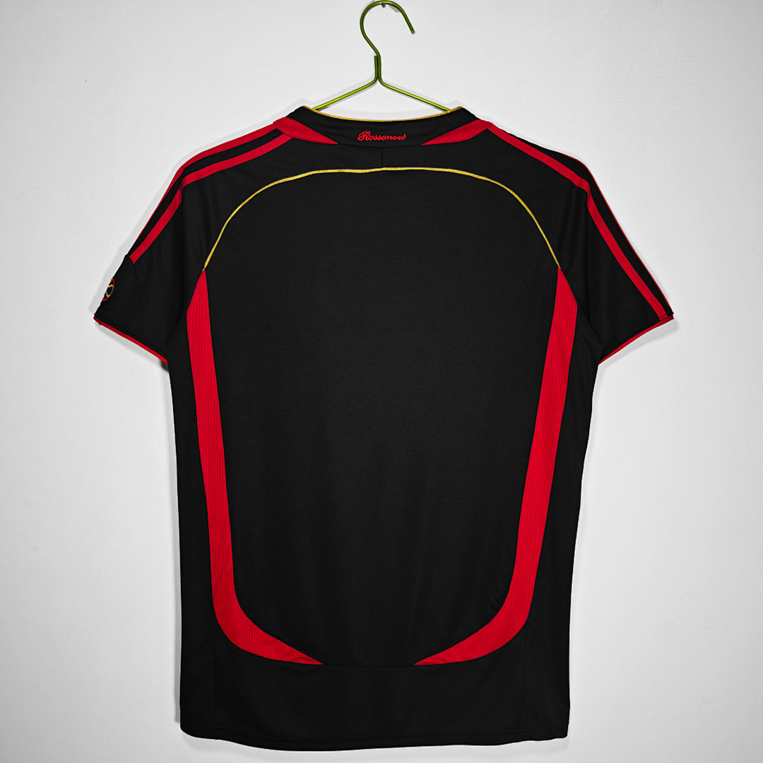 AC Milan 2006/07 Segunda Visitante Negro Retro