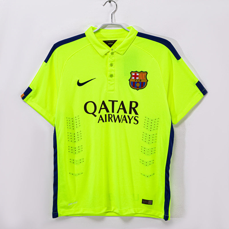 Barcelona 2014/15 Segunda Visitante Verde Flúor