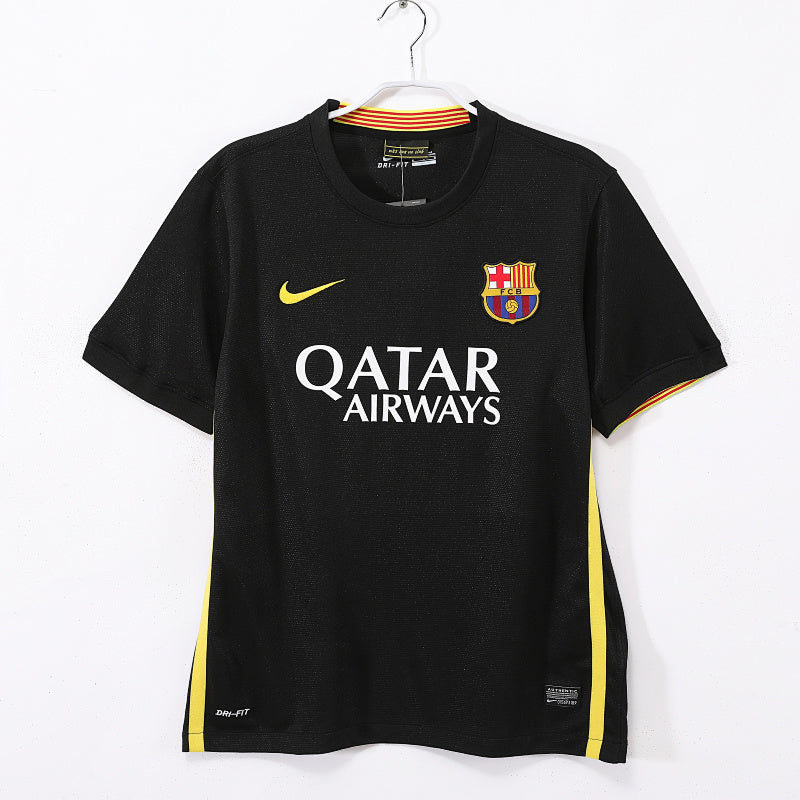 Barcelona 2013/14 Segunda Visitante Negro Retro