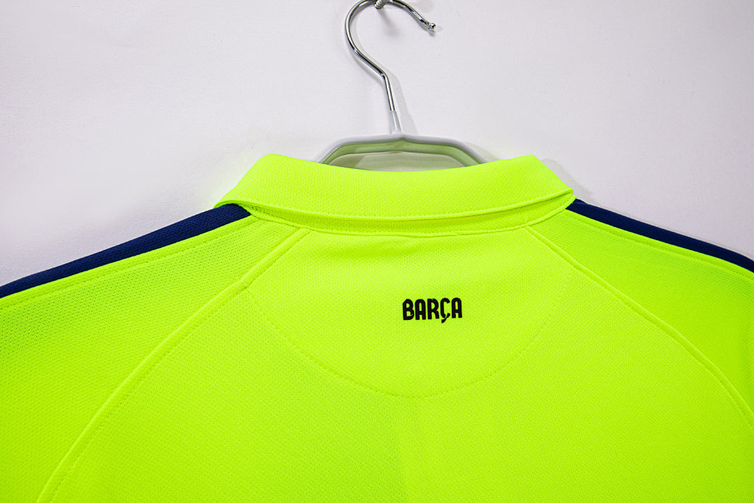 Barcelona 2014/15 Segunda Visitante Verde Flúor