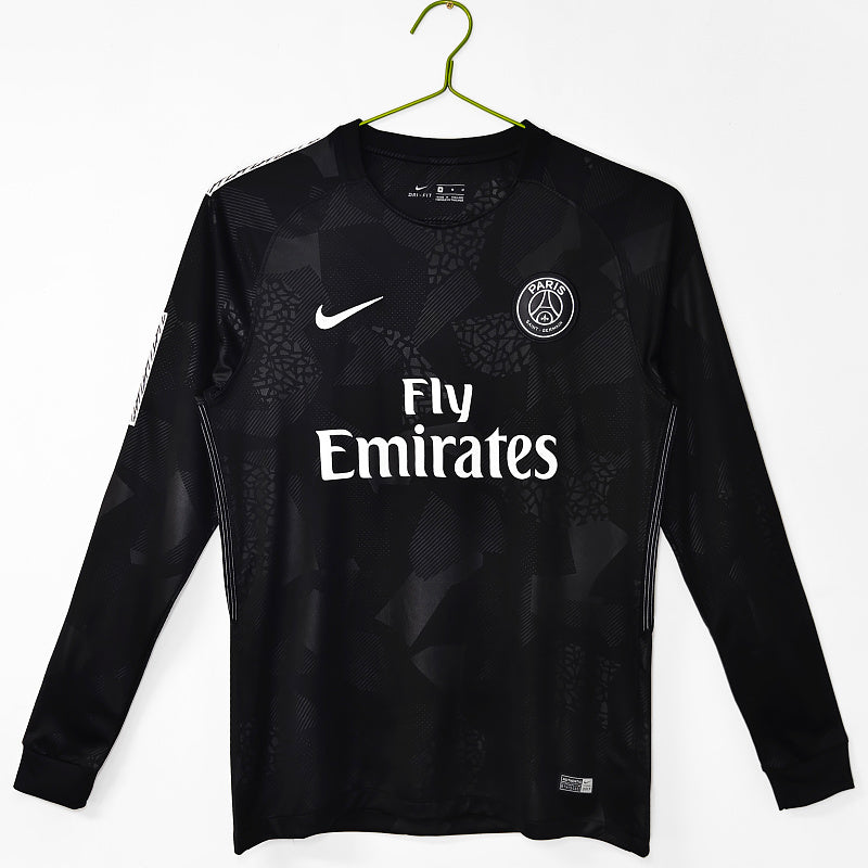 PSG 2017/18 Segunda Visitante Manga Larga Negro